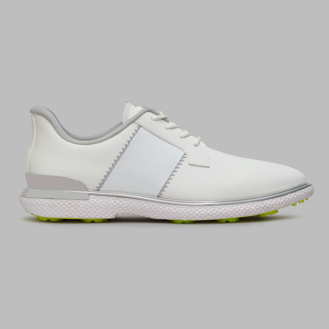 G/FORE WOMENS GALLIVAN2R SIDE STRIPE KILTIE GOLF SHOE - SNOW / ELECTRIC