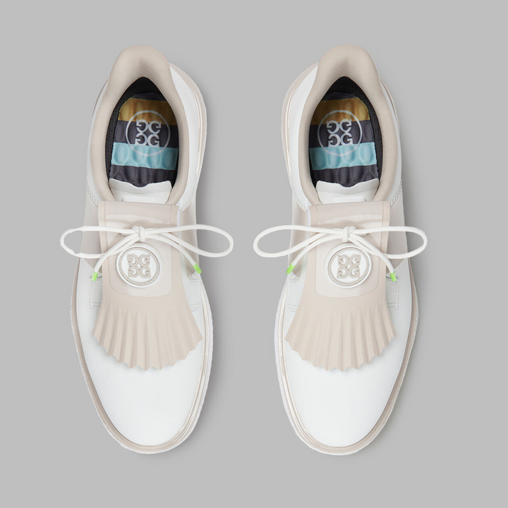 G/FORE WOMENS GALLIVAN2R SIDE STRIPE KILTIE GOLF SHOE - SNOW STONE