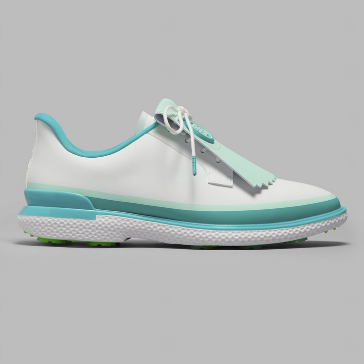 G/FORE WOMEN'S GALLIVAN2R TUXEDO STRIPE KILTIE GOLF SHOE - SIREN