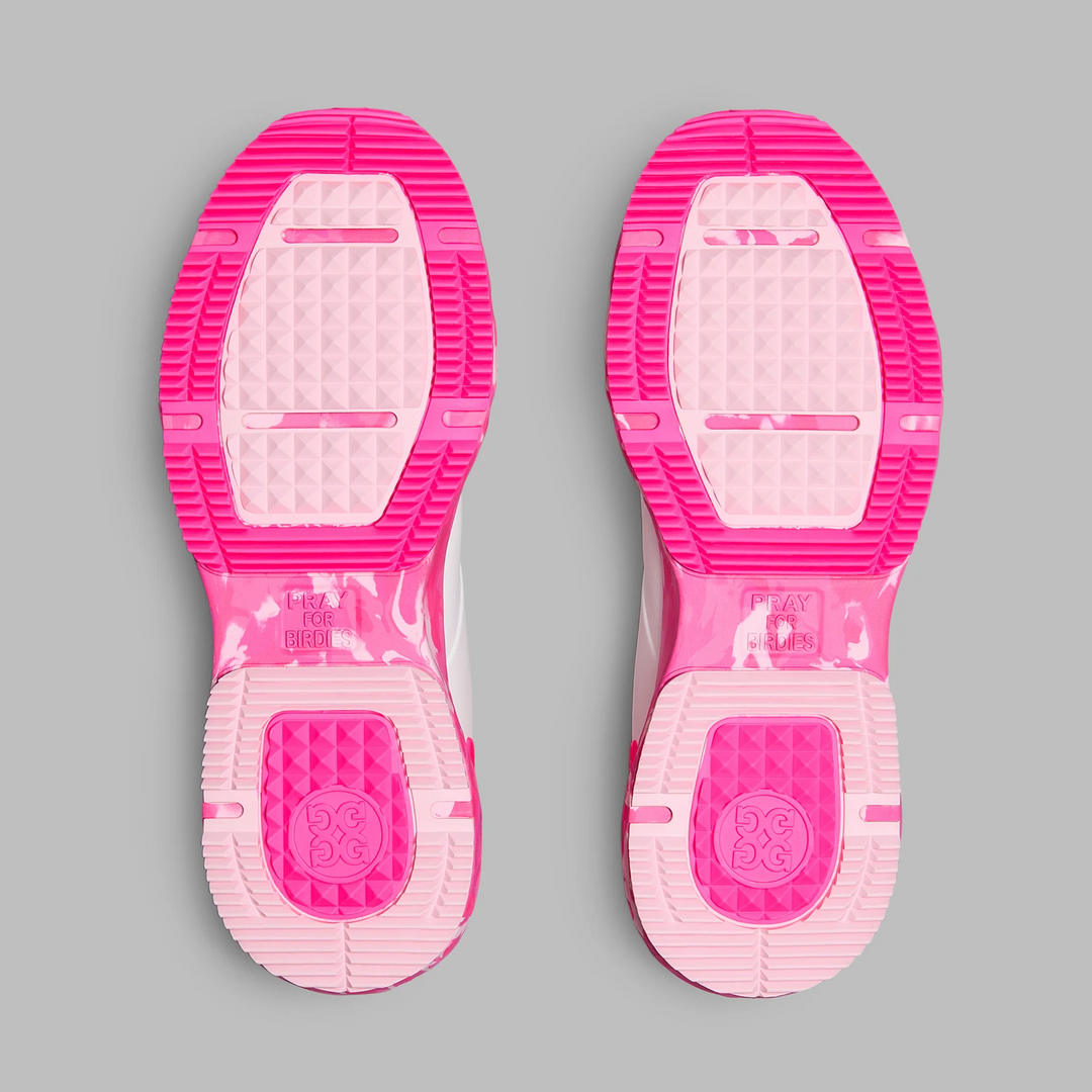 G/FORE WOMEN'S MG4+ CAMO SOLE GOLF SHOE - SNOW / KNOWCK OUT PINK