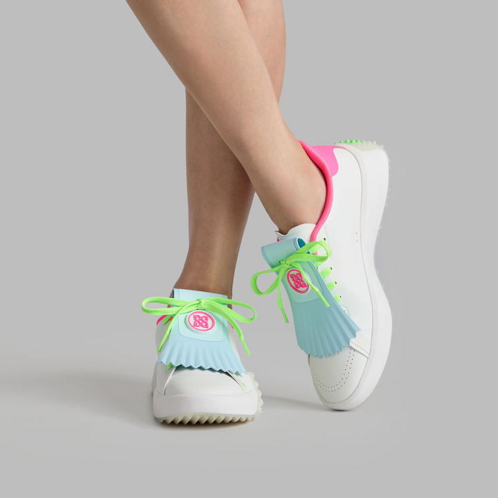G/FORE WOMEN'S G.112 KILTIE GOLF SHOE - SNOW / MULTI