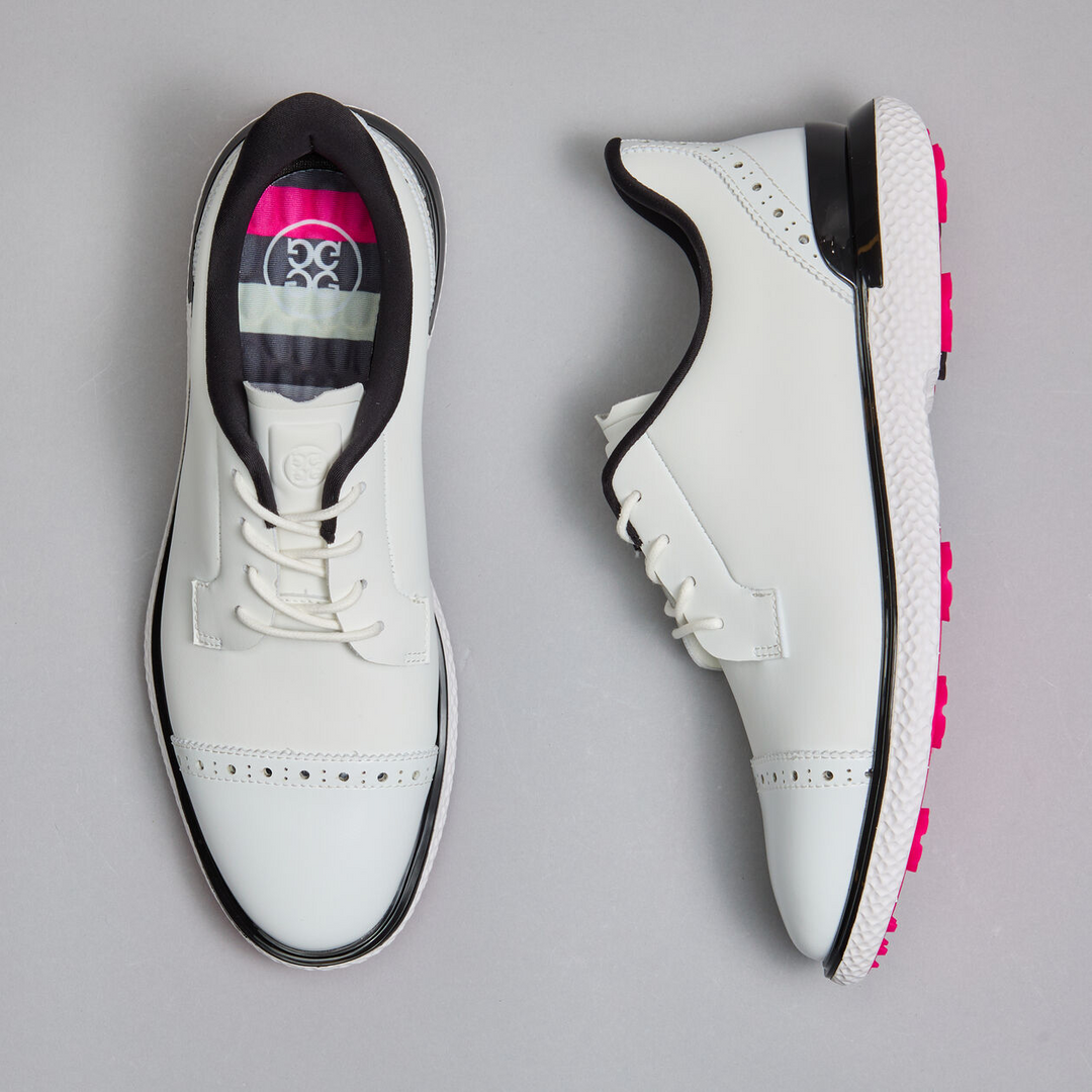 G/FORE WOMEN'S GALLIVAN2R BROGUE KILTIE CAP TOE GOLF SHOE - SNOW / ONYX
