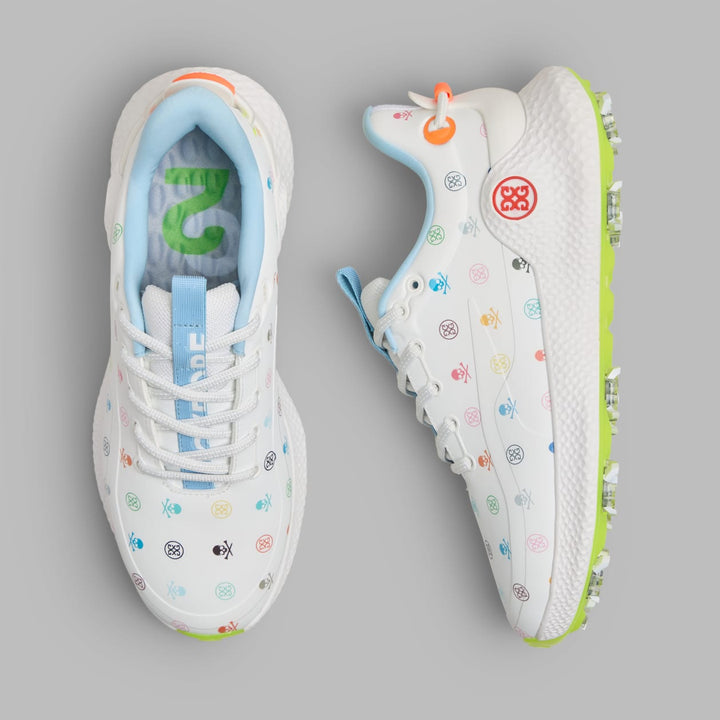 G/FORE WOMEN'S MG4+ O2 G/LOCK SKULLS & TEES GOLF SHOE - SNOW / MULTI