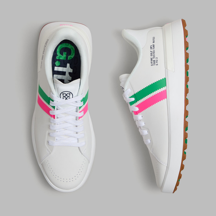 G/FORE WOMEN'S G.112 STRIPE KILTIE GOLF SHOE- SNOW MULTI