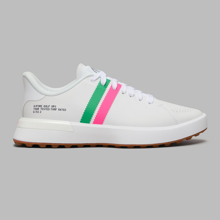 G/FORE WOMEN'S G.112 STRIPE KILTIE GOLF SHOE- SNOW MULTI