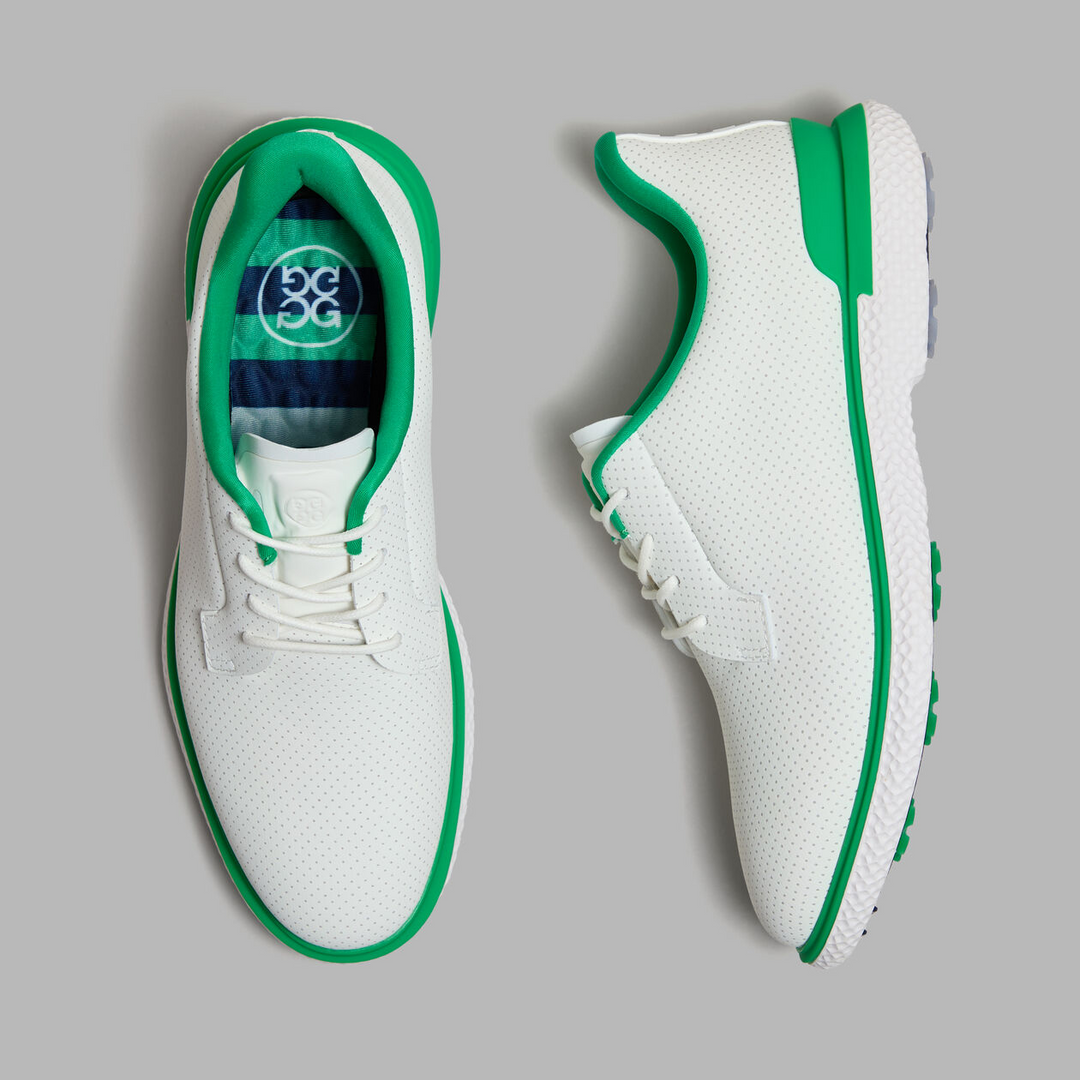 G/FORE WOMEN'S PERFORATED KILTIE GOLF SHOE - SNOW / GREEN