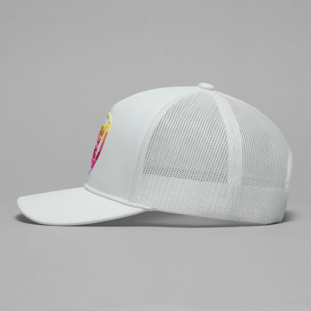 G/FORE WOMEN'S GRADIENT CIRCLE G'S COTTON TWILL TRUCKER HAT - SNOW