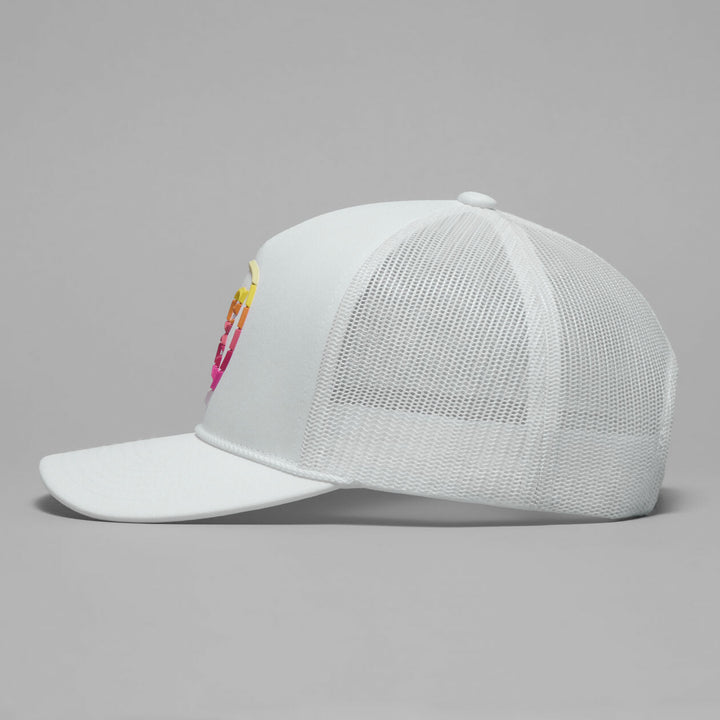 G/FORE WOMEN'S GRADIENT CIRCLE G'S COTTON TWILL TRUCKER HAT - SNOW
