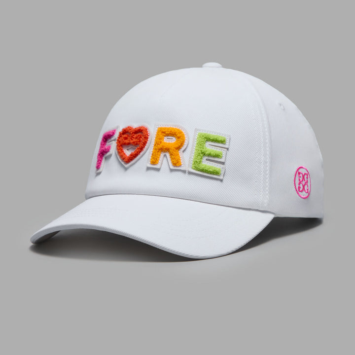 G/FORE WOMEN'S CHENILLE FORE RELAXED HAT - SNOW