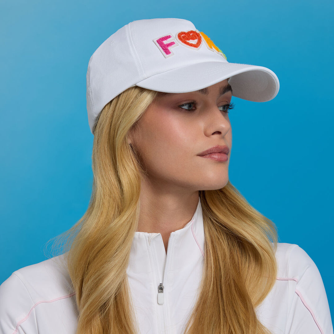 G/FORE WOMEN'S CHENILLE FORE RELAXED HAT - SNOW