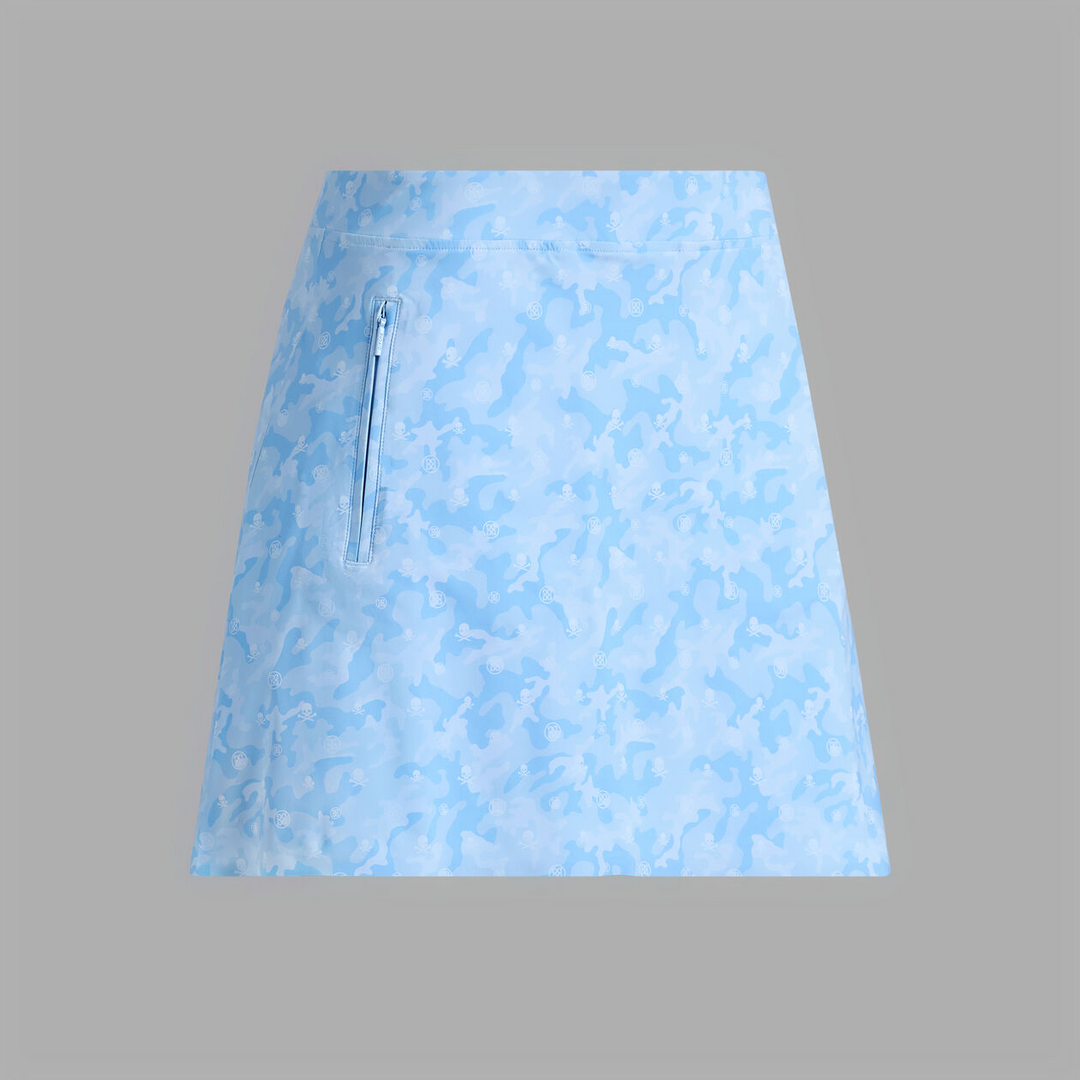 G/FORE WOMENS ICON CAMO SILKY TECH NYLON A-LINE SKORT - BAJA