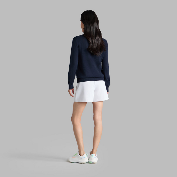 G/FORE WOMEN'S SHADOW STRETCH HIGH WAISTED SHORT - CHALK WHITE