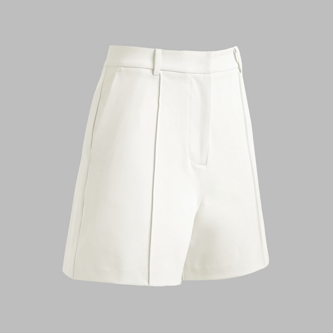 G/FORE WOMEN'S SHADOW STRETCH HIGH WAISTED SHORT - CHALK WHITE