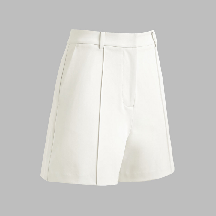 G/FORE WOMEN'S SHADOW STRETCH HIGH WAISTED SHORT - CHALK WHITE