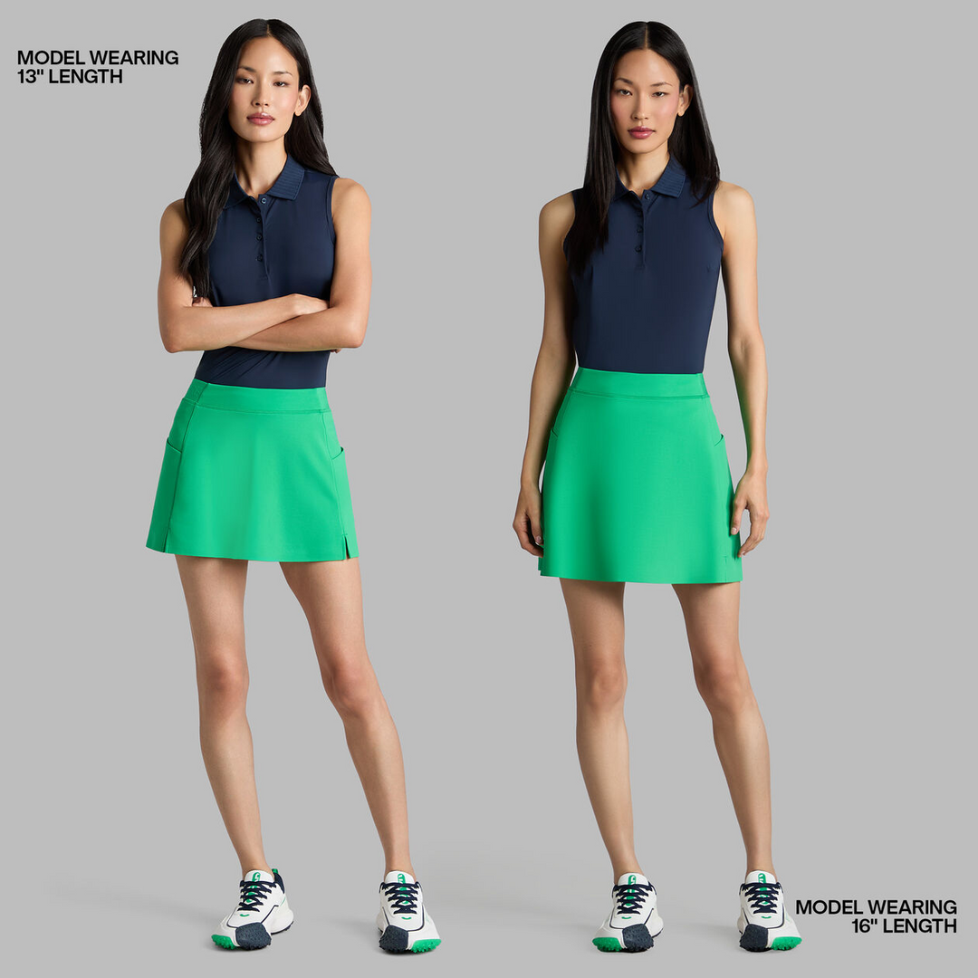 G/FORE WOMEN'S KNOCKOUT A-LINE SKORT 13" SKORT - CLOVER