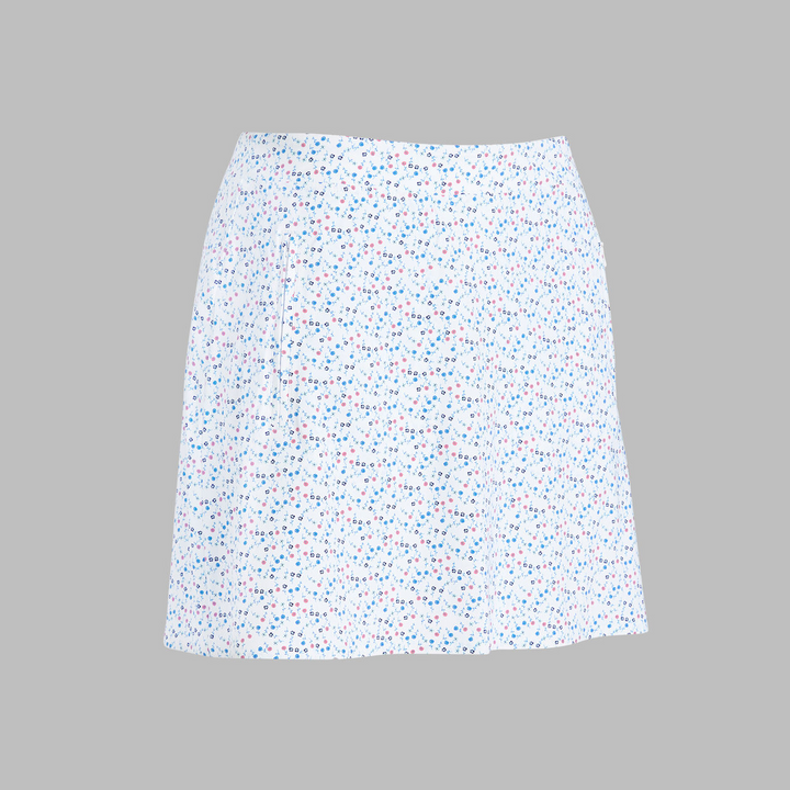 G/FORE WOMENS AYE POPPY SILKY TECH NYLON A-LINE SKORT - SNOW