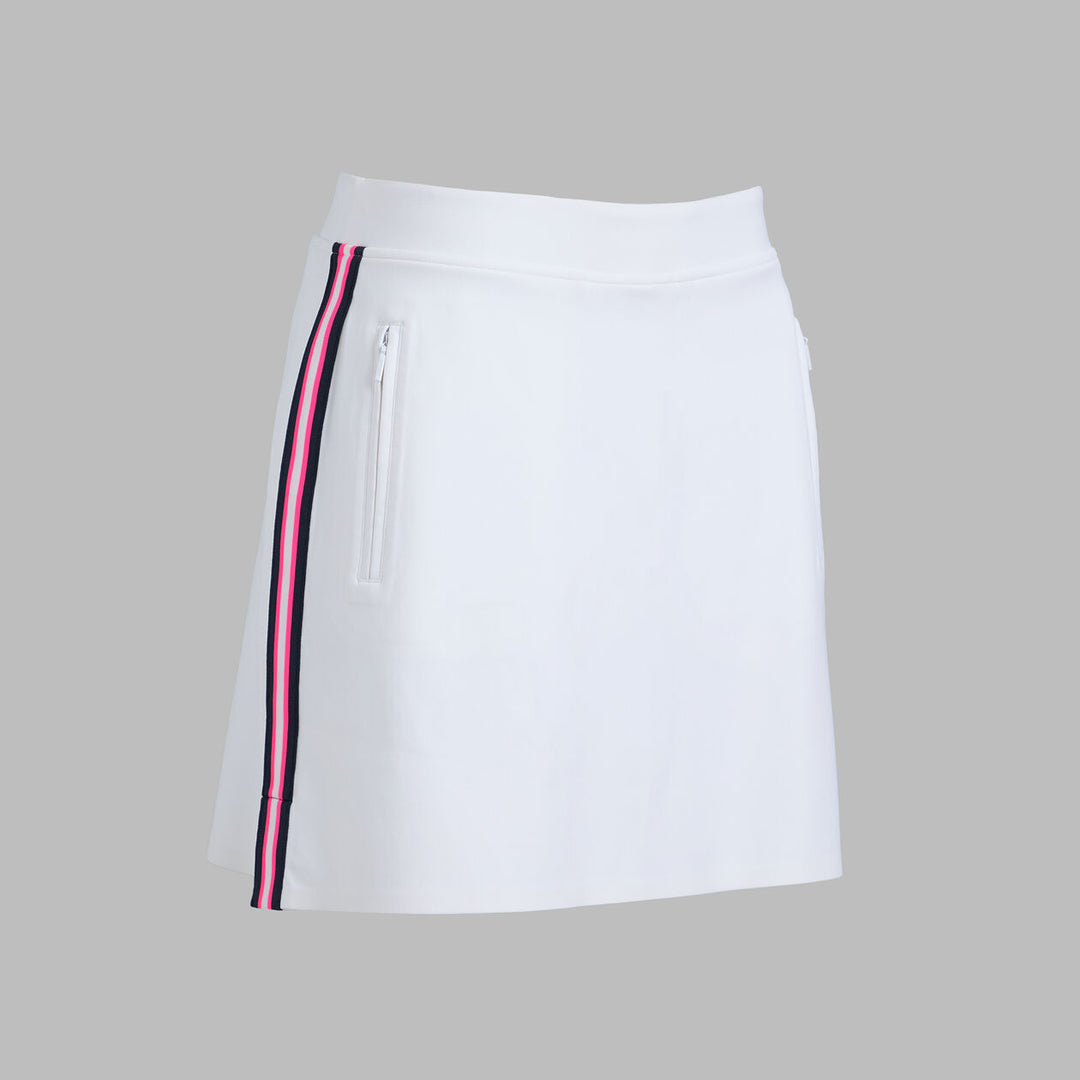 G/FORE WOMENS SIDE STRIPE STRETCH SCUBA SKORT - SNOW