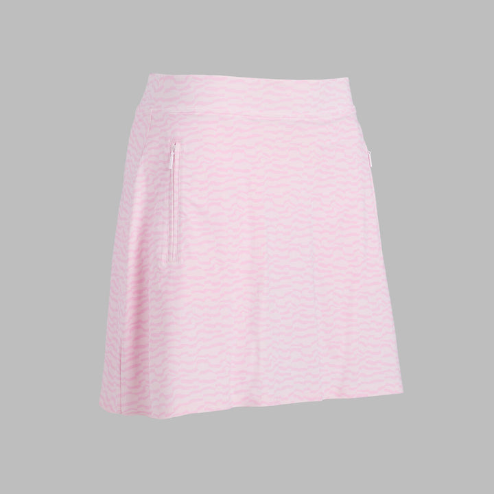 G/FORE WOMENS SPLIT STRIPE SILKY TECH NYLON SKORT - BLUSH