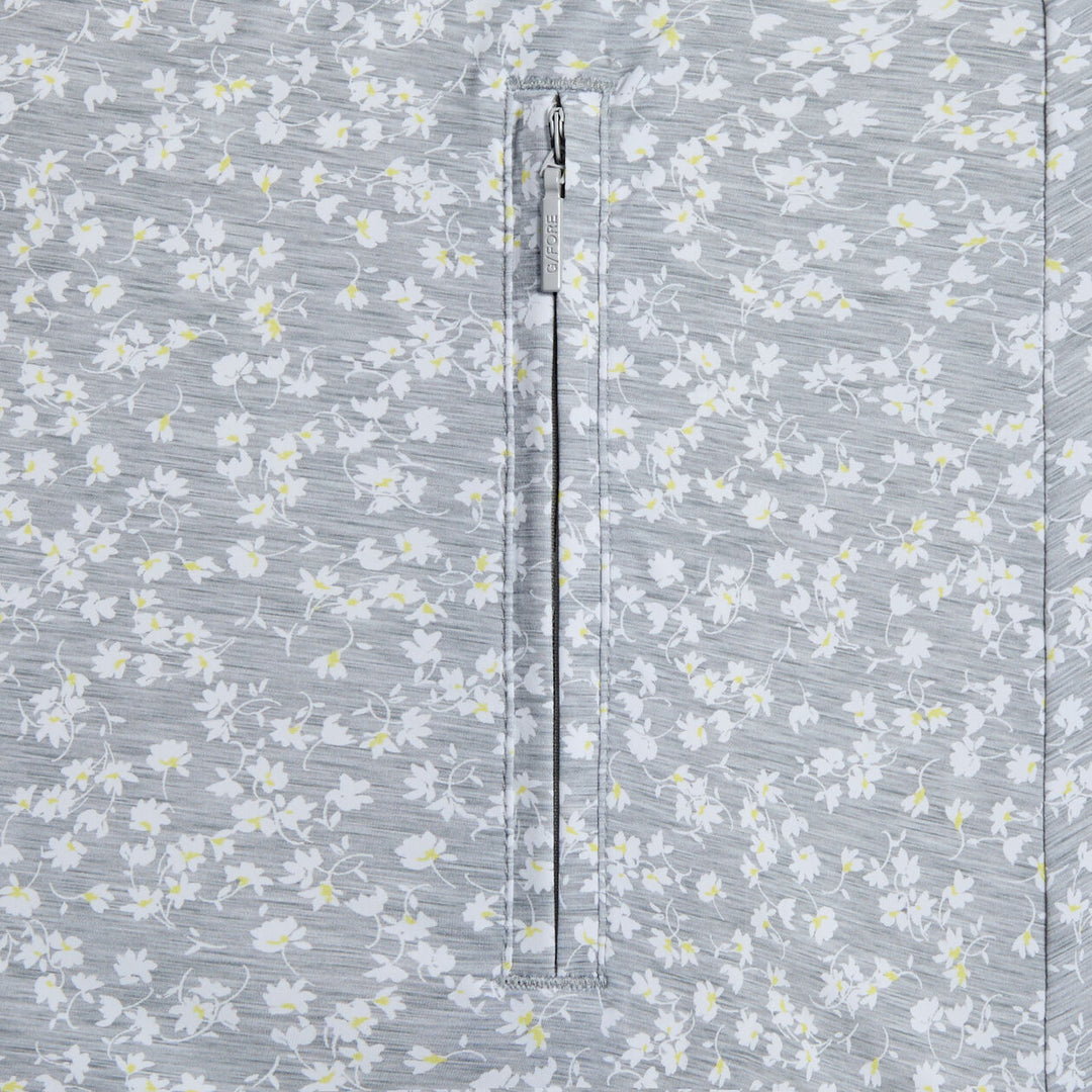 G/FORE WOMENS DITSY FLORAL SILKY TECH NYLON SKORT - MELANGE GREY