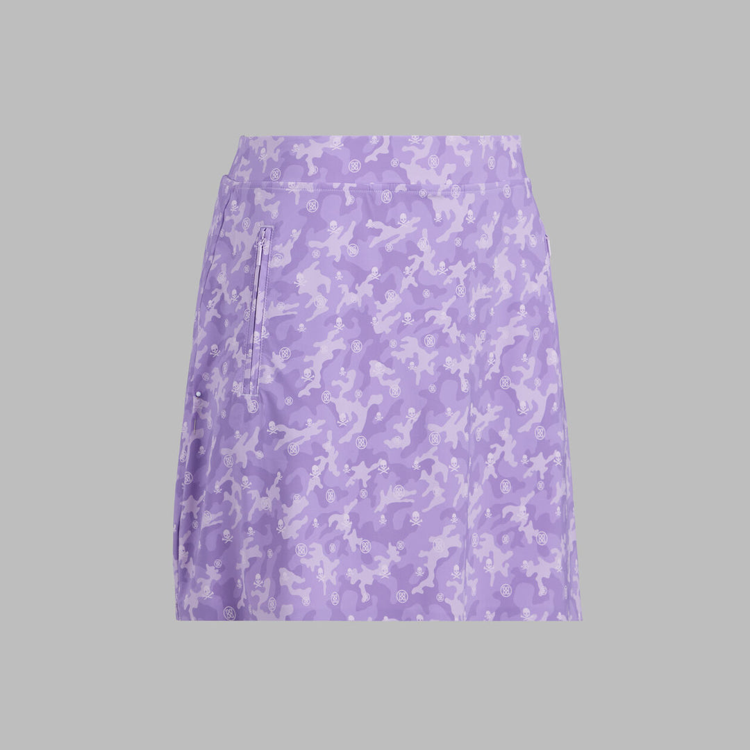 G/FORE WOMENS ICON CAMO SILKY TECH NYLON SKORT - IRIS