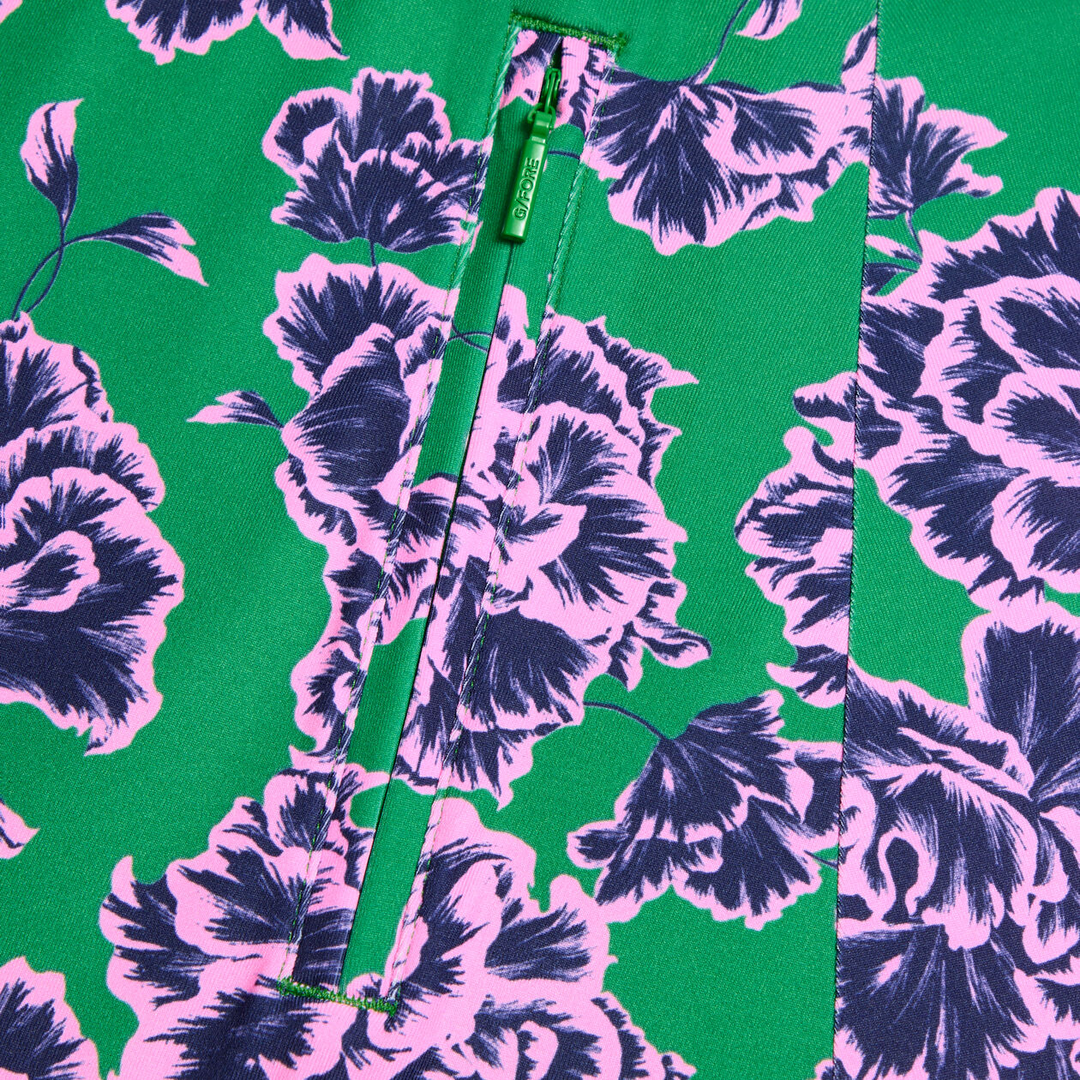 G/FORE WOMEN'S STAMPED FLORAL TECH JERSEY SKORT - CLOVER