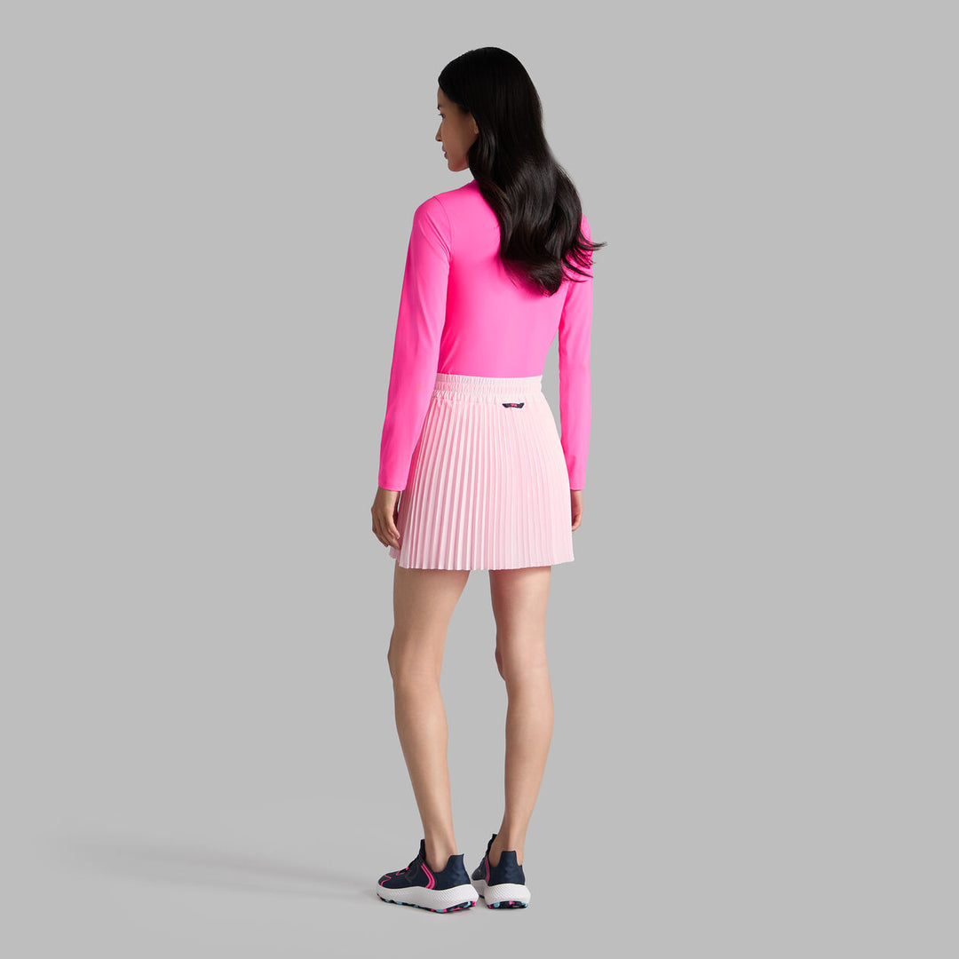 G/FORE WOMEN'S MICRO-PLEAT OPS HIGH WAISTED SKORT - BLUSH