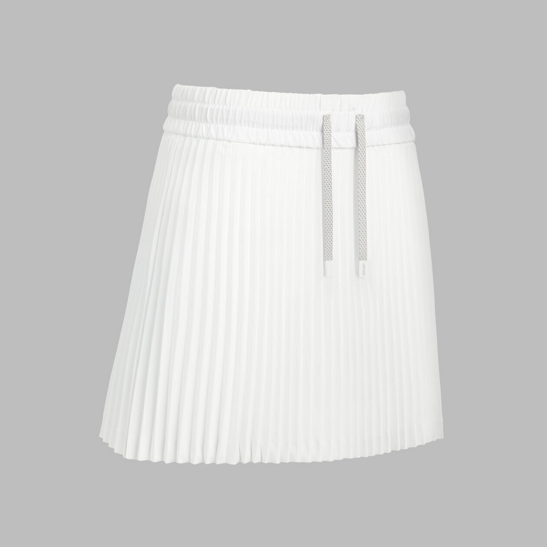 G/FORE WOMEN'S MICRO-PLEAT OPS HIGH WAISTED 15" SKORT - SNOW
