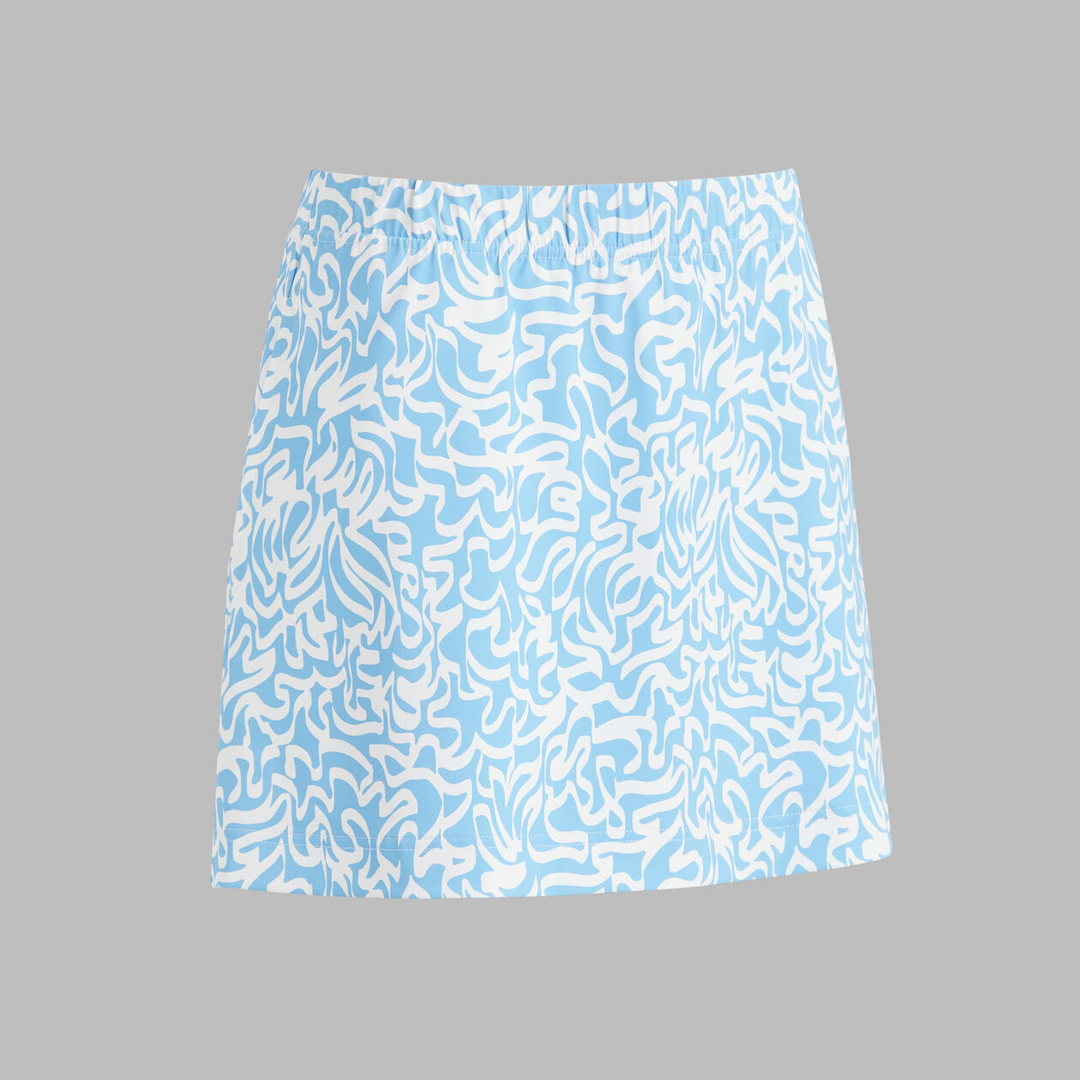 G/FORE WOMEN'S SCRIBBLE PERFORMANCE TWILL A-LINE SKORT - BAJA