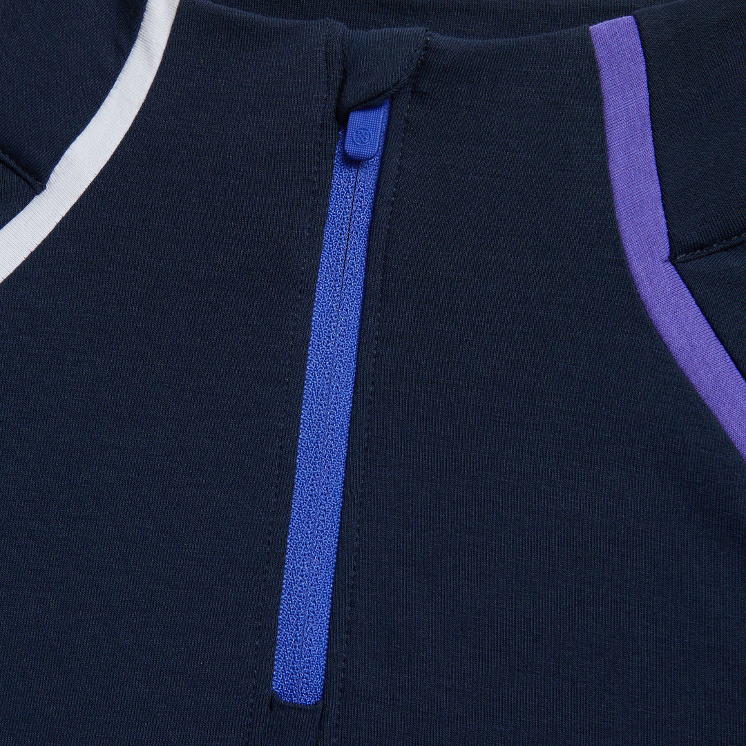 G/FORE WOMEN'S COLOUR BLOCK LUXE QUARTER ZIP PULLOVER - TWILIGHT