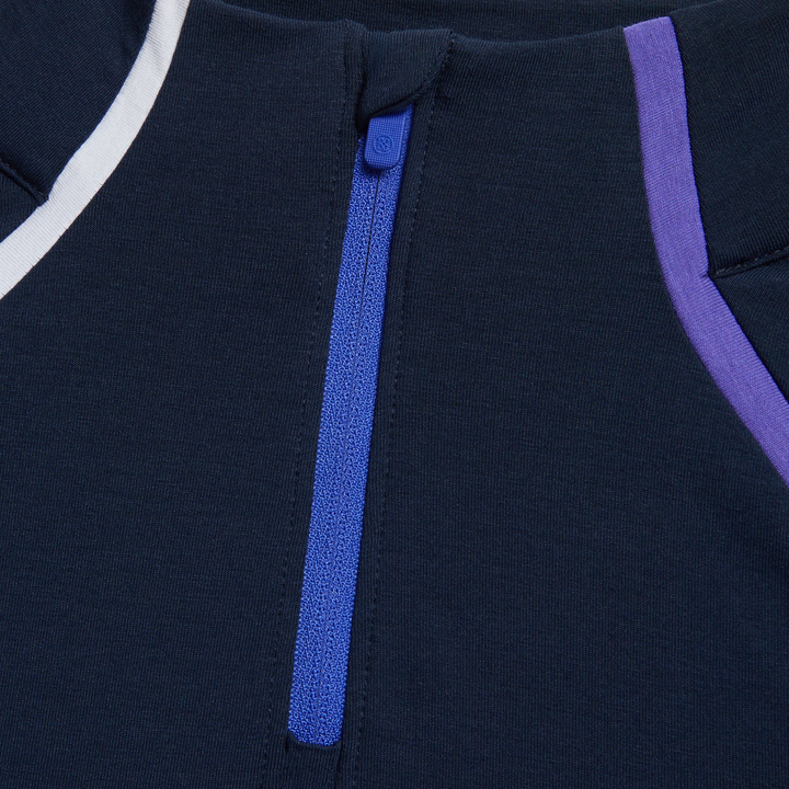 G/FORE WOMEN'S COLOUR BLOCK LUXE QUARTER ZIP PULLOVER - TWILIGHT