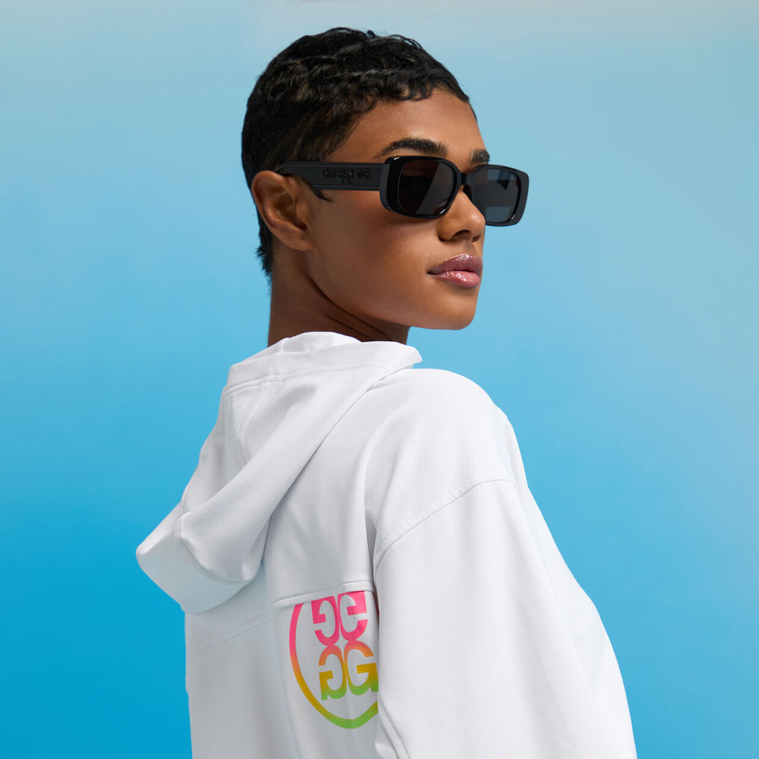 G/FORE WOMENS BRUSHED BACK TECH TERRY HOODIE - SNOW