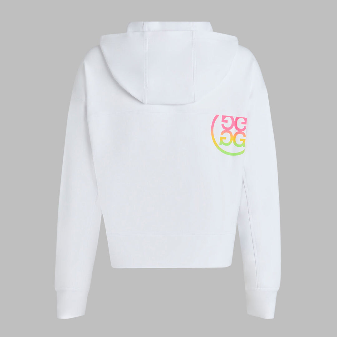 G/FORE WOMENS BRUSHED BACK TECH TERRY HOODIE - SNOW