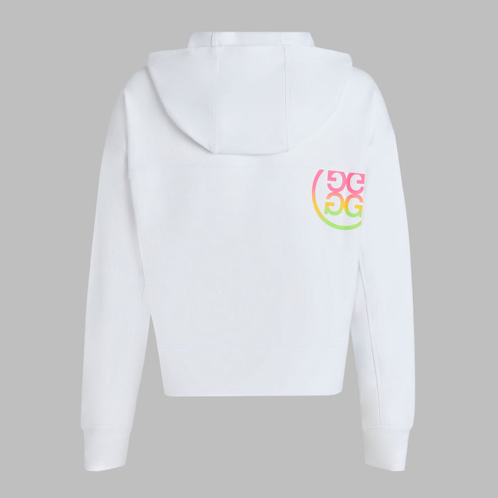 G/FORE WOMENS BRUSHED BACK TECH TERRY HOODIE - SNOW
