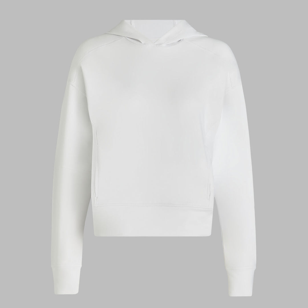G/FORE WOMENS BRUSHED BACK TECH TERRY HOODIE - SNOW