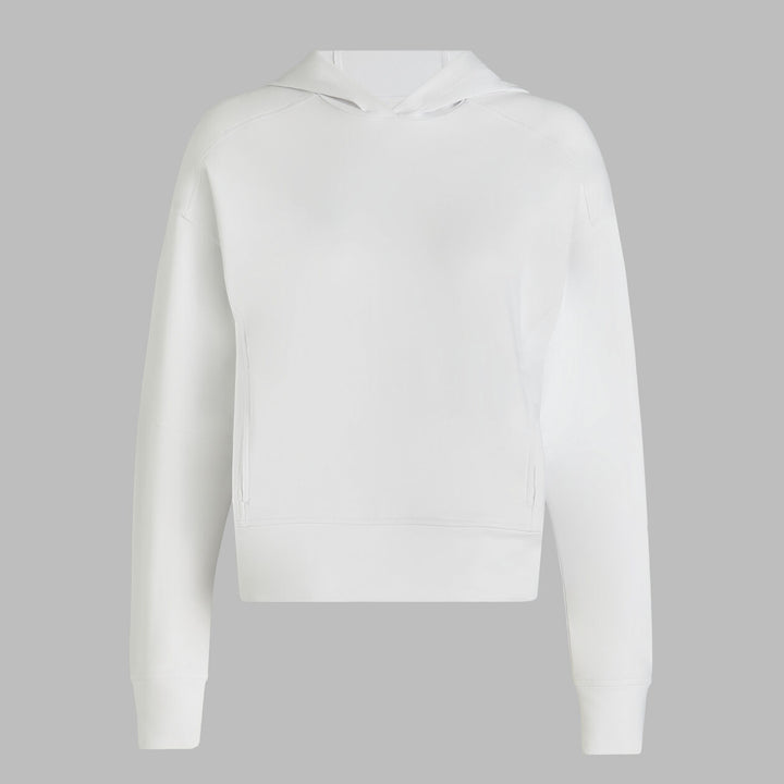 G/FORE WOMENS BRUSHED BACK TECH TERRY HOODIE - SNOW