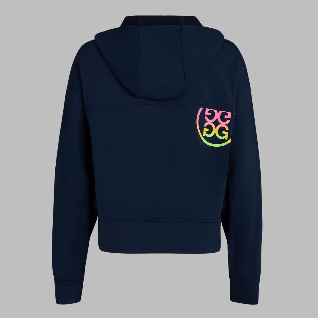 G/FORE WOMENS BRUSHED BACK TECH TERRY HOODIE - TWILIGHT