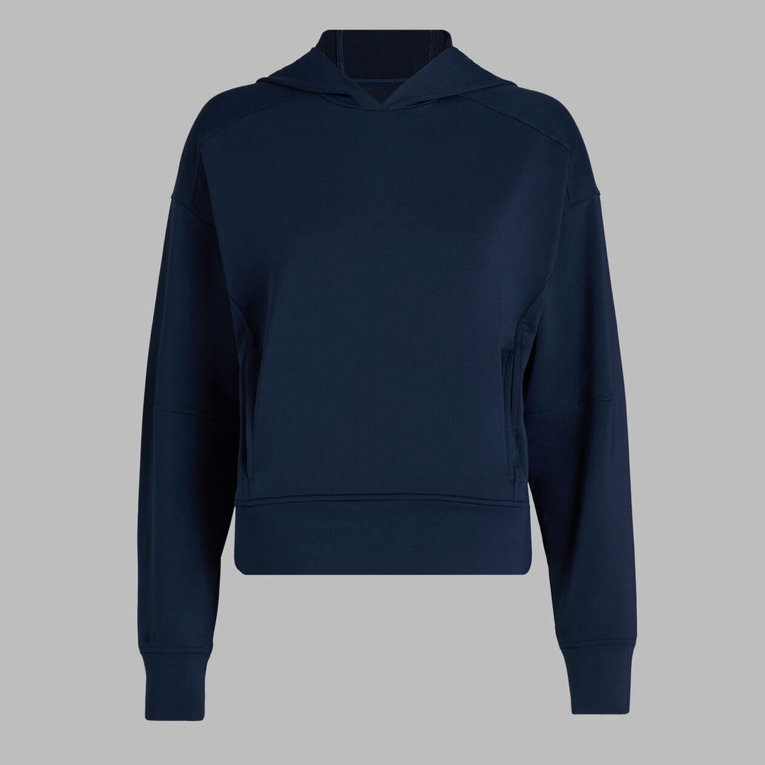 G/FORE WOMENS BRUSHED BACK TECH TERRY HOODIE - TWILIGHT