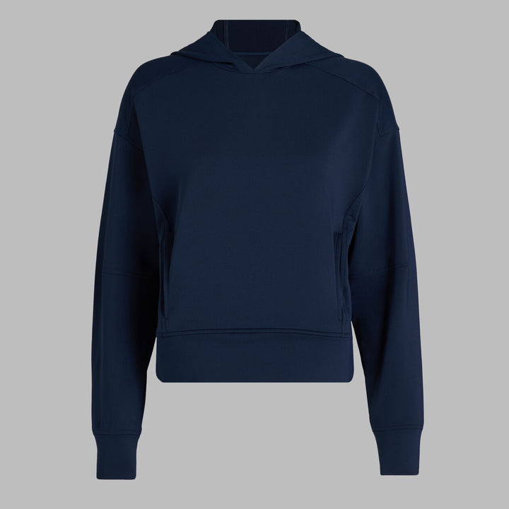 G/FORE WOMENS BRUSHED BACK TECH TERRY HOODIE - TWILIGHT