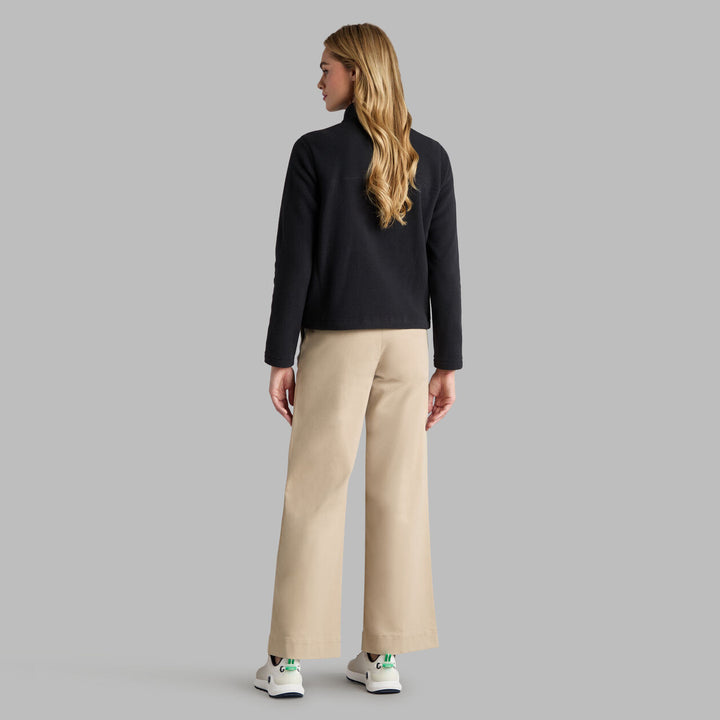 G/FORE WOMENS SHERPA FLEECE PULLOVER - ONYX