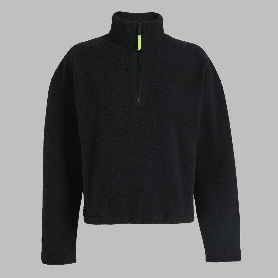 G/FORE WOMENS SHERPA FLEECE PULLOVER - ONYX