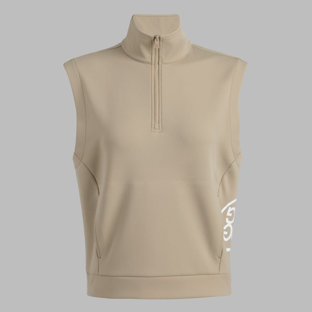 G/FORE WOMENS STRETCH SCUBA SLEEVELESS PULLOVER - DUNE