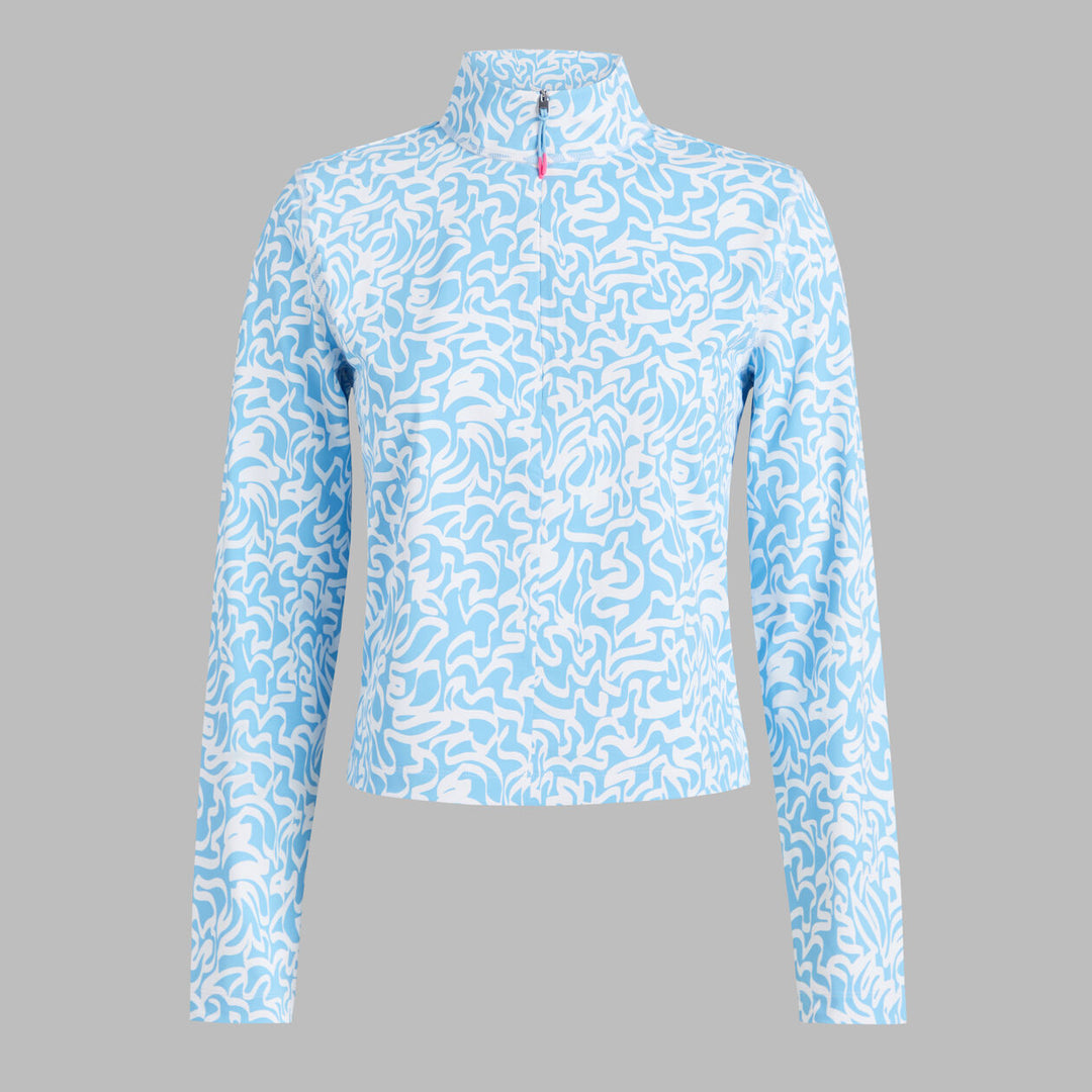 G/FORE WOMEN'S SCRIBBLE PERFORMANCE TWILL 1/4 ZIP TOP - BAJA