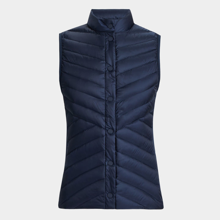 G/FORE WOMENS DOWN QUILTED TAFFETA TECH VEST - TWILIGHT