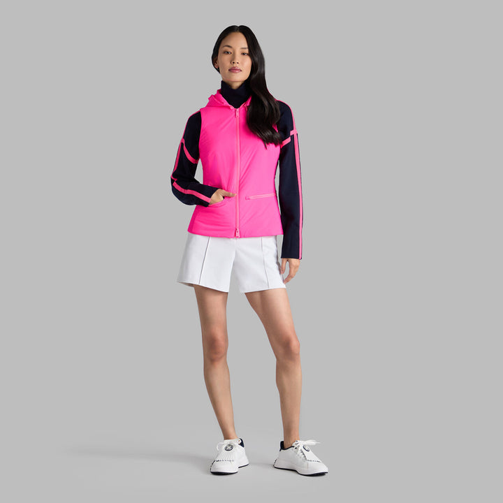G/FORE WOMENS THE WHIT TAILORED DOWN VEST - KNOCKOUT PINK