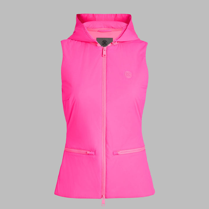 G/FORE WOMENS THE WHIT TAILORED DOWN VEST - KNOCKOUT PINK