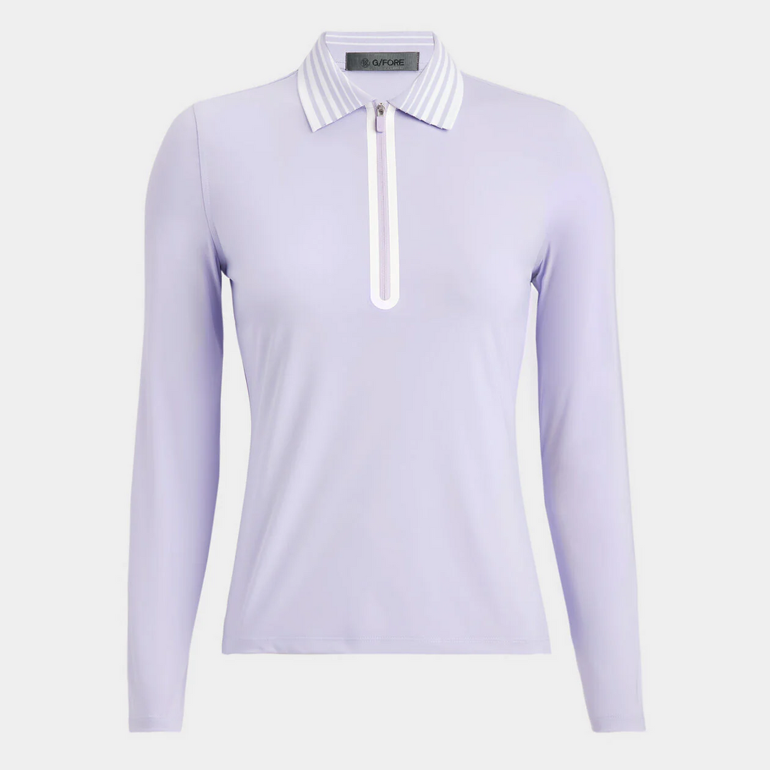 G/FORE WOMENS SILKY TECH NYLON QUARTER ZIP POLO - AURA