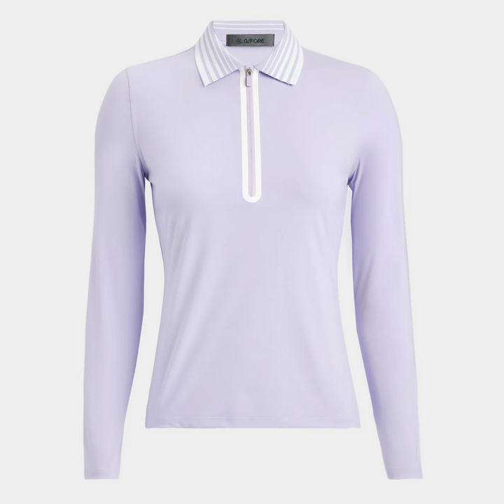 G/FORE WOMENS SILKY TECH NYLON QUARTER ZIP POLO - AURA