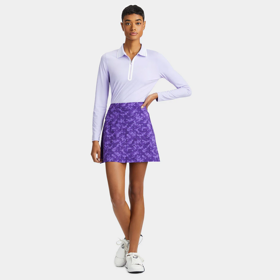 G/FORE WOMENS SILKY TECH NYLON QUARTER ZIP POLO - AURA