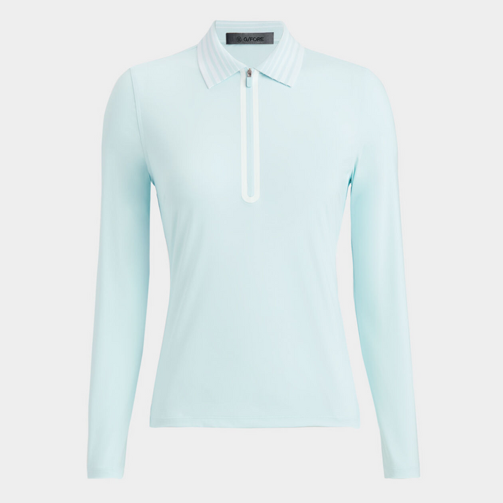 G/FORE WOMENS SILKY TECH NYLON QUARTER ZIP POLO - DAY BREAK