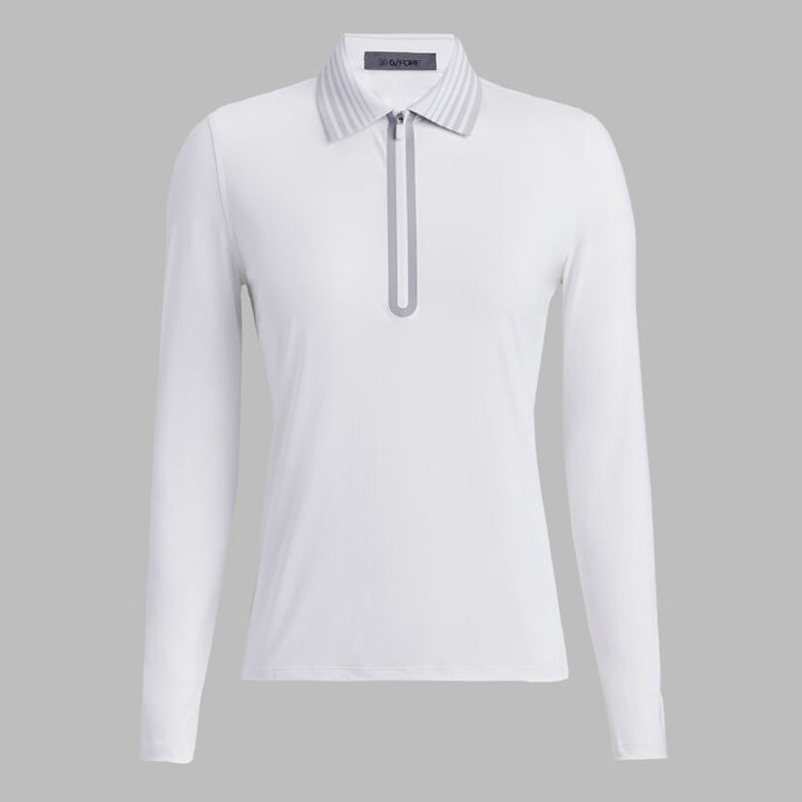 G/FORE WOMENS SILKY TECH NYLON QUARTER ZIP POLO - SNOW
